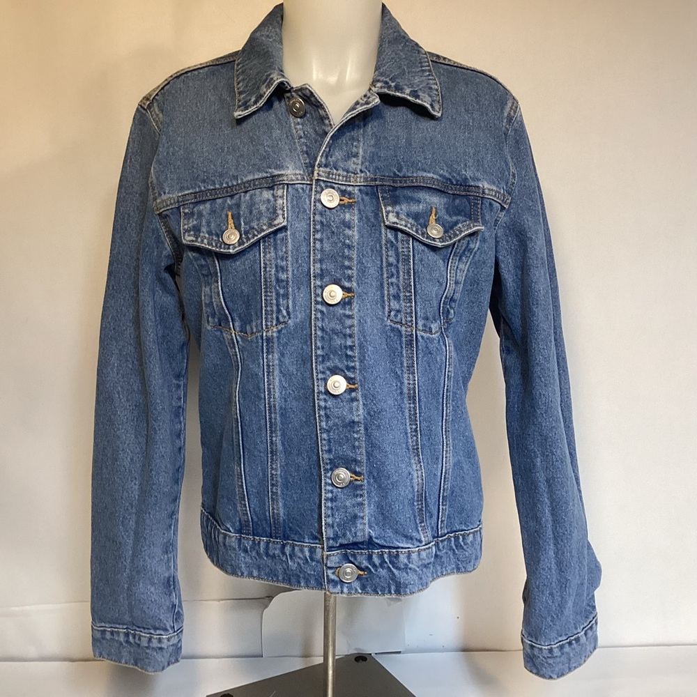 Hudson Los Angeles Vintage Tucker Blue Denim Jean Jacket Women’s size large